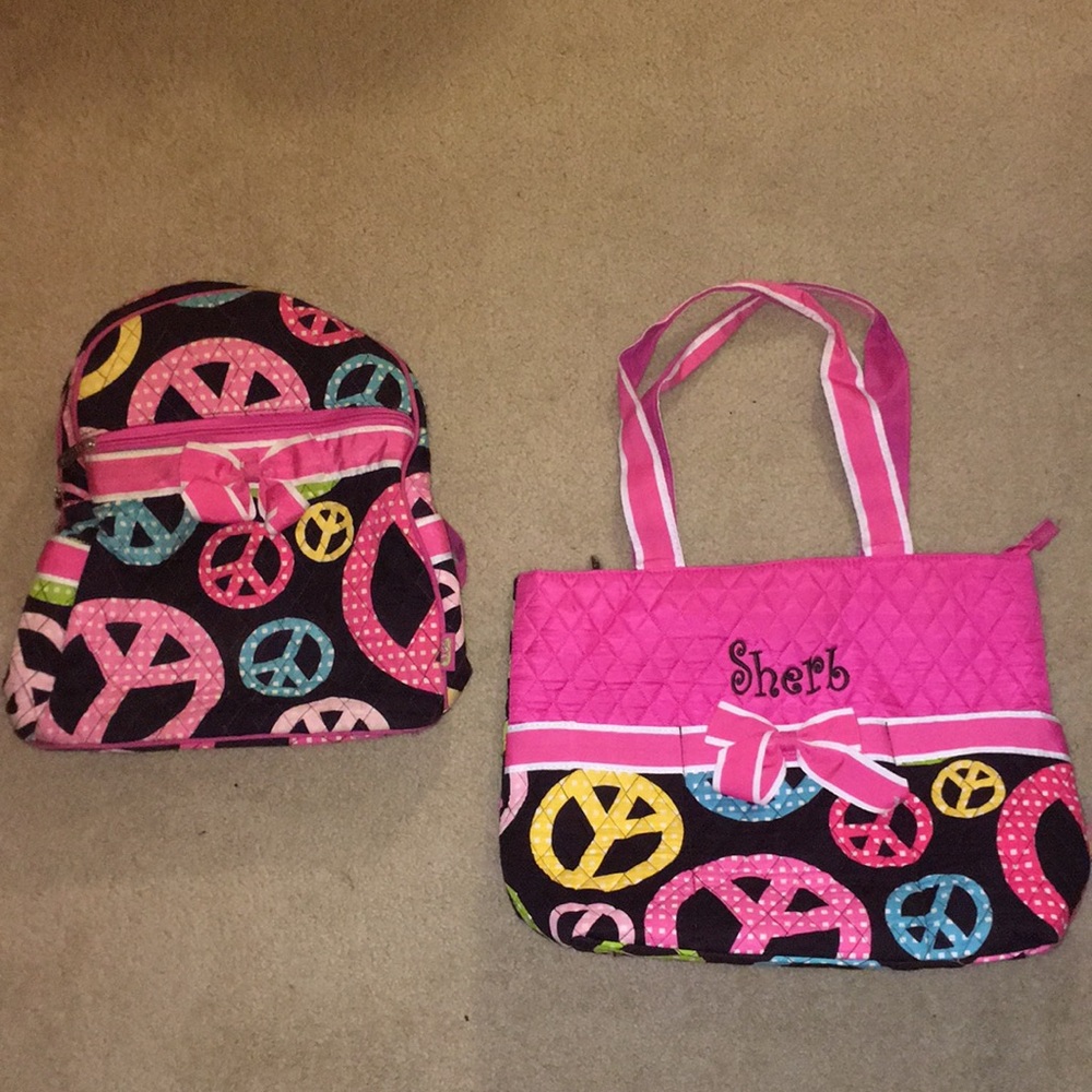 set of 2. backpack and laptop bag